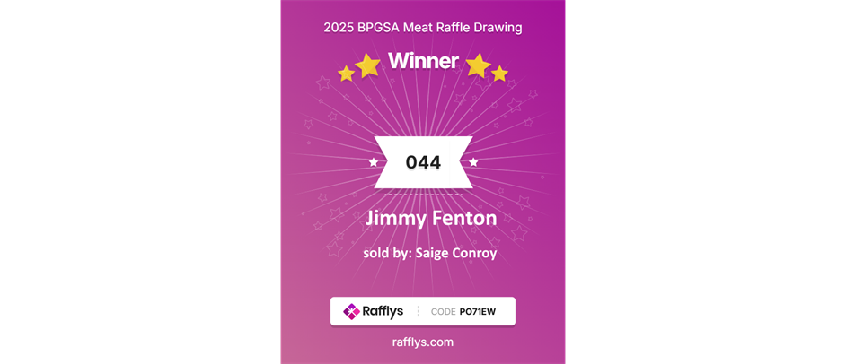 Meat Raffle Winner
